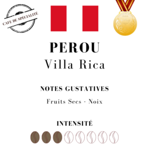 Café de spécialité Pérou Villa Rica