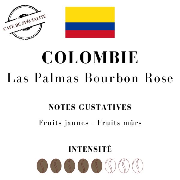 Café de spécialité Colombie Las Palmas Bourbon Rose